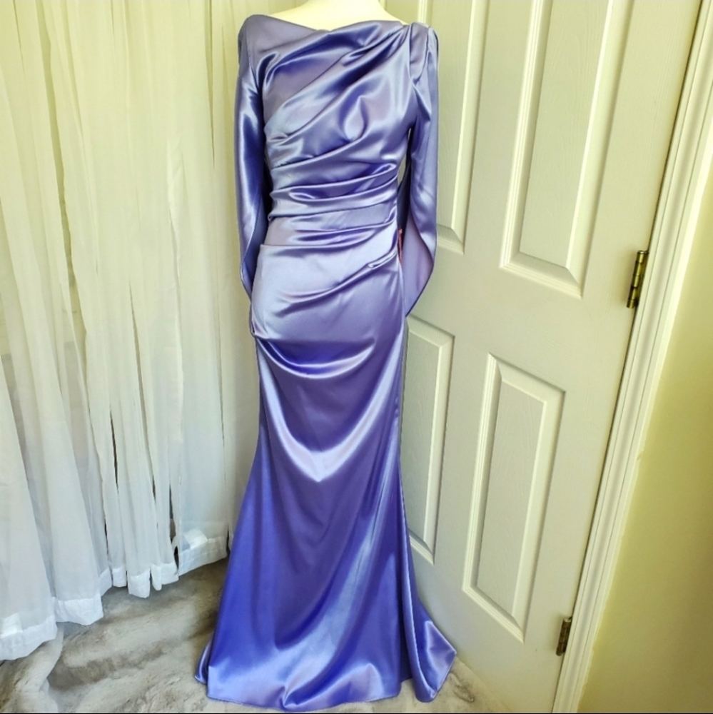 For lillyassad15- NWT Betsy & Adam Lilac Draped Gown